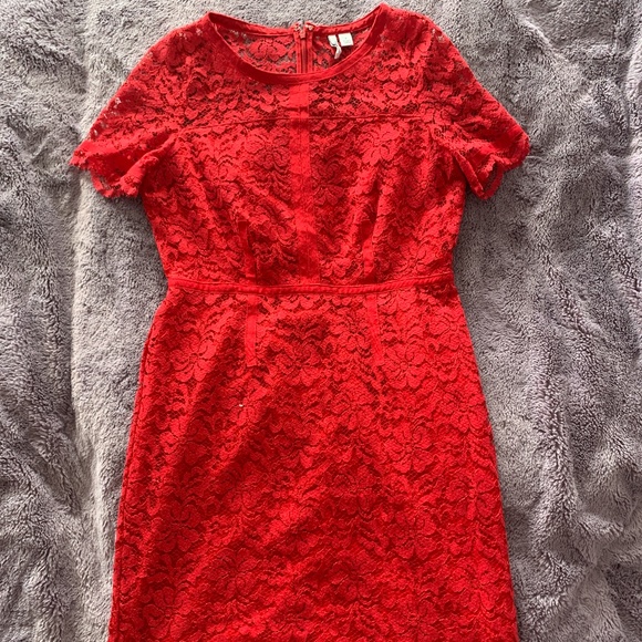 Red Lace Dress - Picture 1 of 2